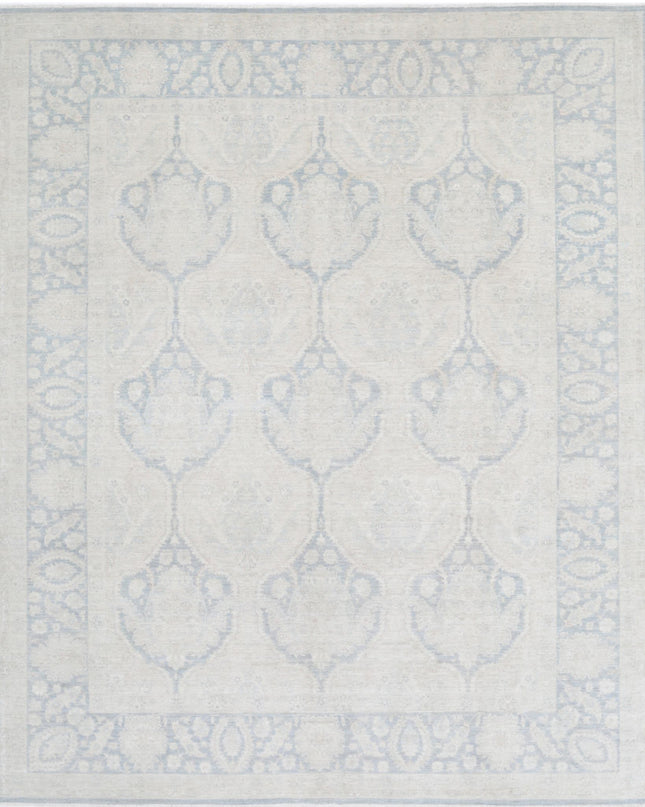 Serenity 8' 0" X 9' 8" Hand Knotted Wool Rug 8' 0" X 9' 8" (244 X 295) / Grey / Wool