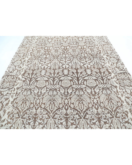 Serenity 7' 10" X 10' 3" Hand Knotted Wool Rug 7' 10" X 10' 3" (239 X 312) / Brown / Wool