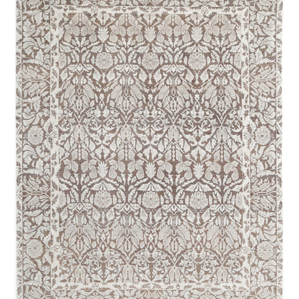 Serenity 7' 10" X 10' 3" Hand Knotted Wool Rug 7' 10" X 10' 3" (239 X 312) / Brown / Wool