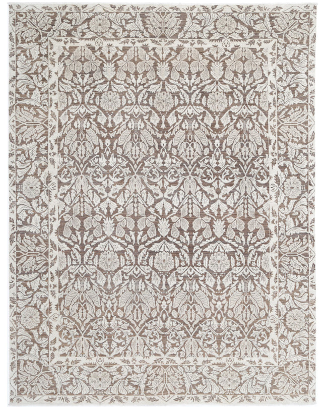 Serenity 7' 10" X 10' 3" Hand Knotted Wool Rug 7' 10" X 10' 3" (239 X 312) / Brown / Wool