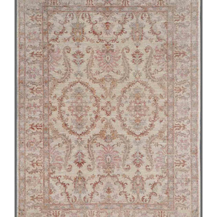 Serenity 4' 11" X 6' 7" Hand Knotted Wool Rug 4' 11" X 6' 7" (150 X 201) / Ivory / Wool