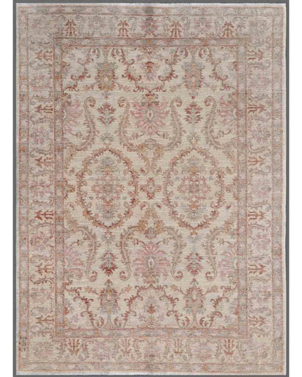 Serenity 4' 11" X 6' 7" Hand Knotted Wool Rug 4' 11" X 6' 7" (150 X 201) / Ivory / Wool