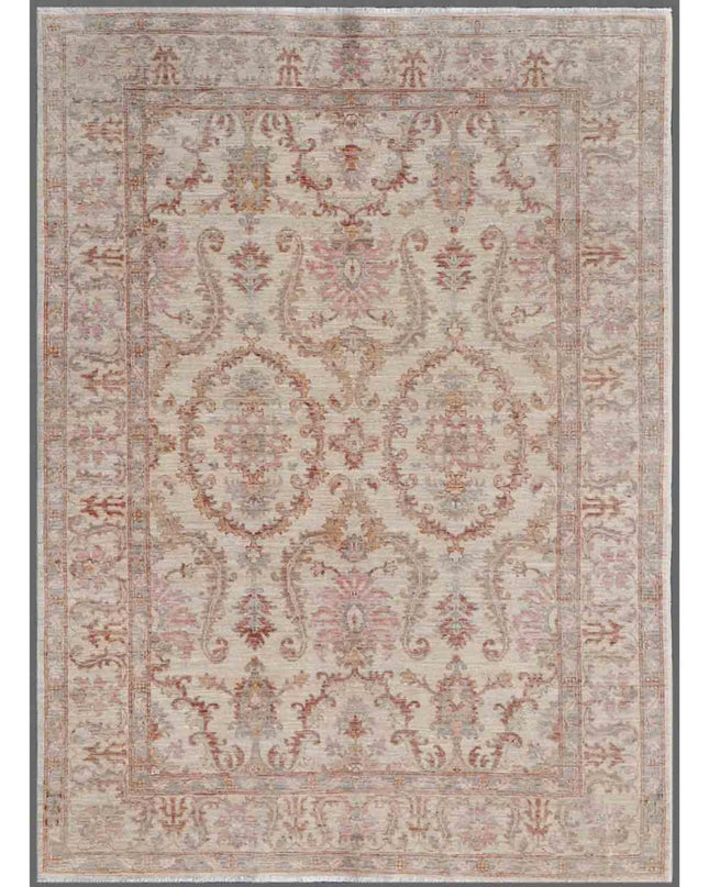 Serenity 4' 11" X 6' 7" Hand Knotted Wool Rug 4' 11" X 6' 7" (150 X 201) / Ivory / Wool