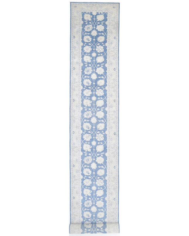 Serenity 4' 0" X 41' 7" Hand Knotted Wool Rug 4' 0" X 41' 7" (122 X 1267) / Blue / Wool