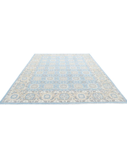Serenity 8' 10" X 11' 9" Hand Knotted Wool Rug 8' 10" X 11' 9" (269 X 358) / Blue / Wool
