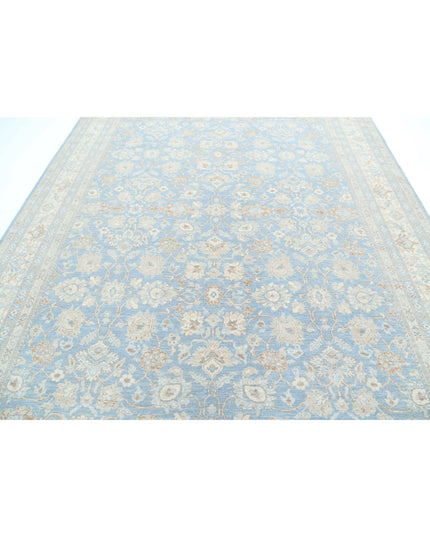 Serenity 8' 9" X 11' 5" Hand Knotted Wool Rug 8' 9" X 11' 5" (267 X 348) / Blue / Wool