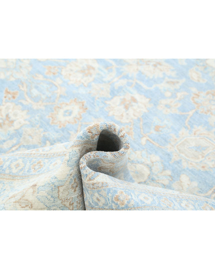 Serenity 8' 9" X 11' 5" Hand Knotted Wool Rug 8' 9" X 11' 5" (267 X 348) / Blue / Wool