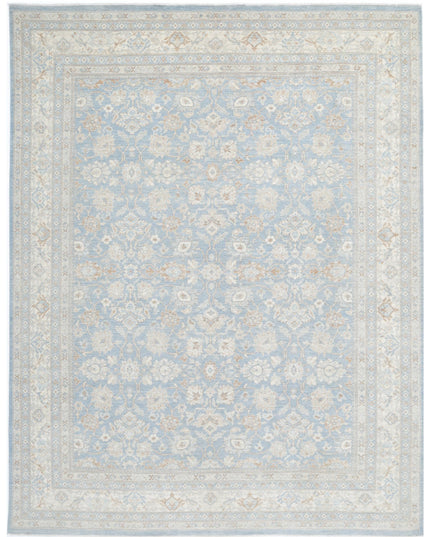 Serenity 8' 9" X 11' 5" Hand Knotted Wool Rug 8' 9" X 11' 5" (267 X 348) / Blue / Wool