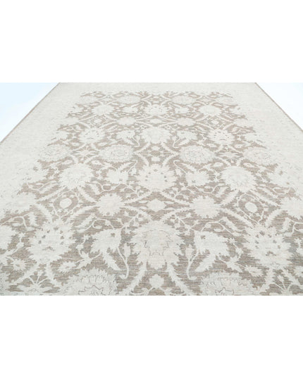 Serenity 12' 0" X 14' 6" Hand Knotted Wool Rug 12' 0" X 14' 6" (366 X 442) / Brown / Wool