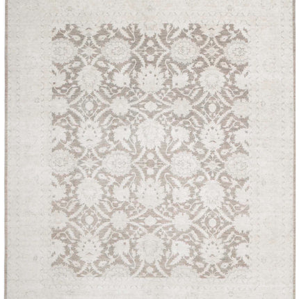 Serenity 12' 0" X 14' 6" Hand Knotted Wool Rug 12' 0" X 14' 6" (366 X 442) / Brown / Wool