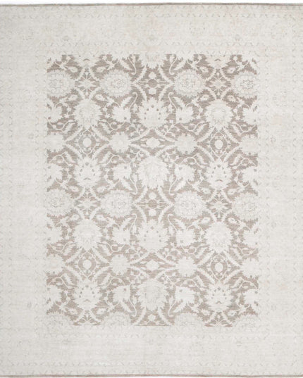 Serenity 12' 0" X 14' 6" Hand Knotted Wool Rug 12' 0" X 14' 6" (366 X 442) / Brown / Wool