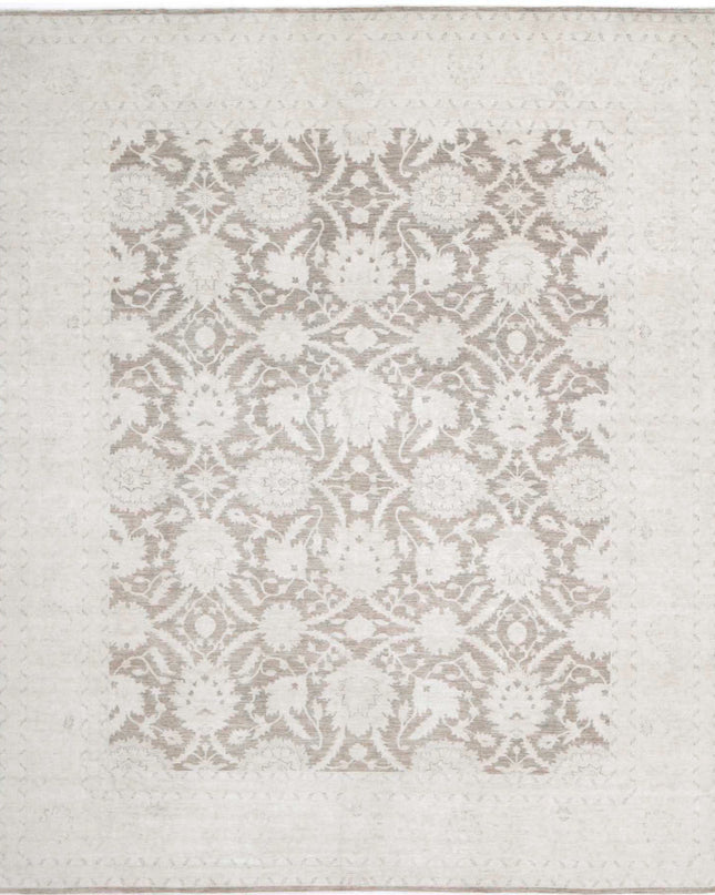 Serenity 12' 0" X 14' 6" Hand Knotted Wool Rug 12' 0" X 14' 6" (366 X 442) / Brown / Wool