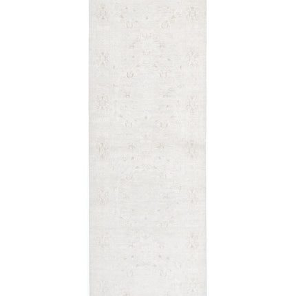 Serenity 3' 0" X 9' 8" Hand Knotted Wool Rug 3' 0" X 9' 8" (91 X 295) / Ivory / Wool