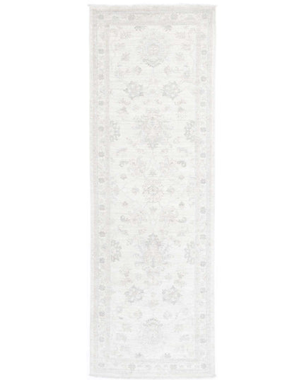 Serenity 2' 7" X 8' 5" Hand Knotted Wool Rug 2' 7" X 8' 5" (79 X 257) / Ivory / Wool