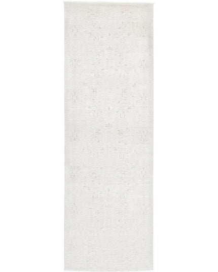 Serenity 3' 1" X 10' 1" Hand Knotted Wool Rug 3' 1" X 10' 1" (94 X 307) / Ivory / Wool