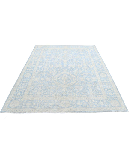 Serenity 5' 11" X 8' 8" Hand Knotted Wool Rug 5' 11" X 8' 8" (180 X 264) / Blue / Wool