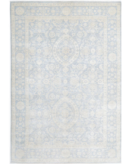 Serenity 5' 11" X 8' 8" Hand Knotted Wool Rug 5' 11" X 8' 8" (180 X 264) / Blue / Wool