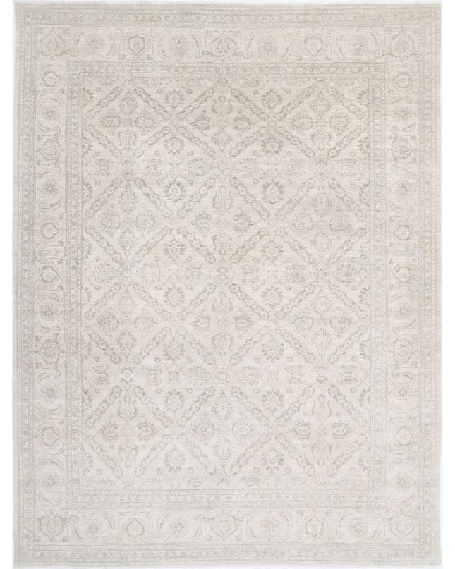 Serenity 9' 9" X 12' 10" Hand Knotted Wool Rug 9' 9" X 12' 10" (297 X 391) / Ivory / Wool