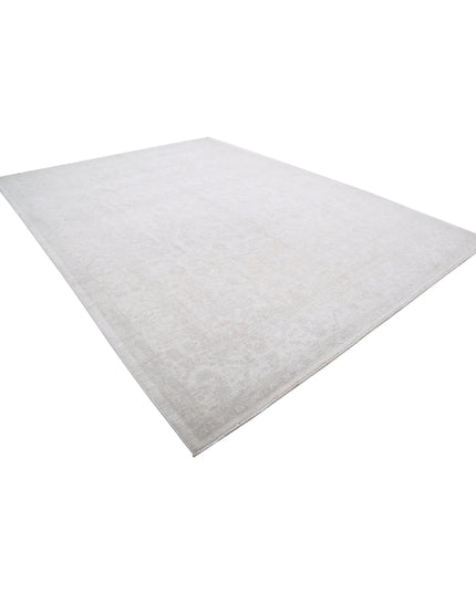 Serenity 10' 2" X 13' 4" Hand Knotted Wool Rug 10' 2" X 13' 4" (310 X 406) / Ivory / Wool
