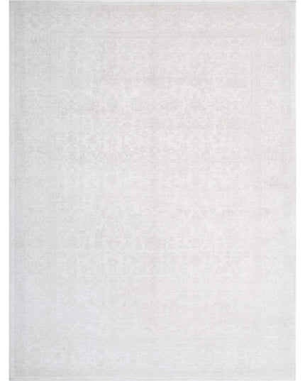 Serenity 10' 2" X 13' 4" Hand Knotted Wool Rug 10' 2" X 13' 4" (310 X 406) / Ivory / Wool