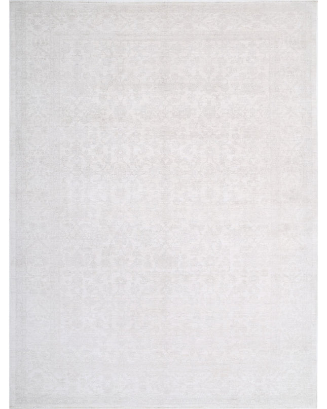 Serenity 10' 2" X 13' 4" Hand Knotted Wool Rug 10' 2" X 13' 4" (310 X 406) / Ivory / Wool