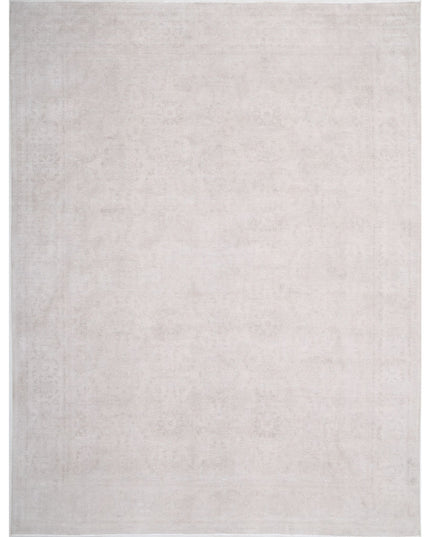 Serenity 13' 0" X 16' 10" Hand Knotted Wool Rug 13' 0" X 16' 10" (396 X 513) / Ivory / Wool