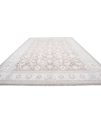 Serenity 12' 10" X 18' 10" Hand Knotted Wool Rug 12' 10" X 18' 10" (391 X 574) / Brown / Wool