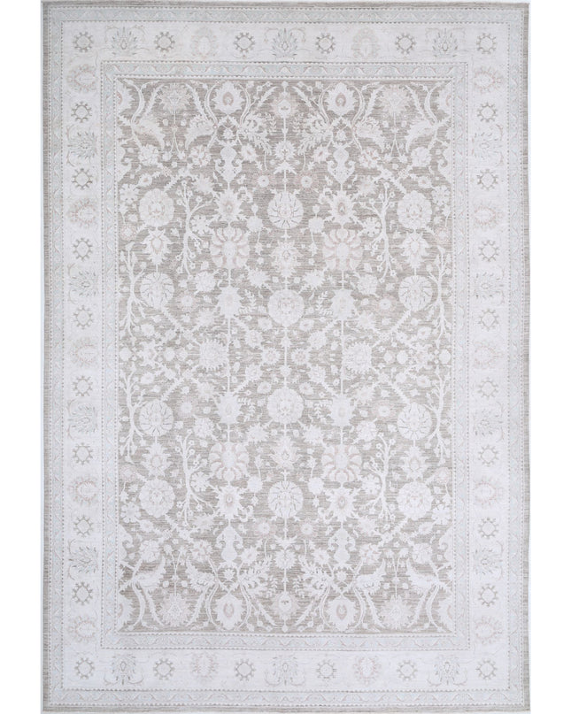 Serenity 12' 10" X 18' 10" Hand Knotted Wool Rug 12' 10" X 18' 10" (391 X 574) / Brown / Wool