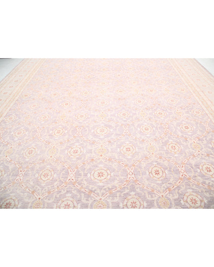 Serenity 13' 11" X 18' 9" Hand Knotted Wool Rug 13' 11" X 18' 9" (424 X 572) / Lilac / Wool
