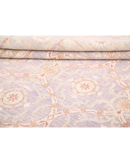 Serenity 13' 11" X 18' 9" Hand Knotted Wool Rug 13' 11" X 18' 9" (424 X 572) / Lilac / Wool