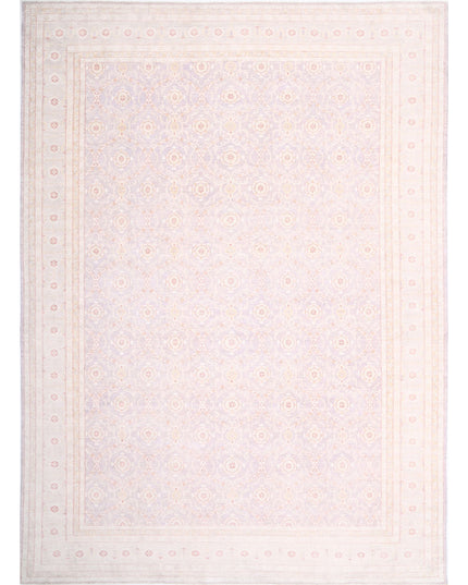 Serenity 13' 11" X 18' 9" Hand Knotted Wool Rug 13' 11" X 18' 9" (424 X 572) / Lilac / Wool