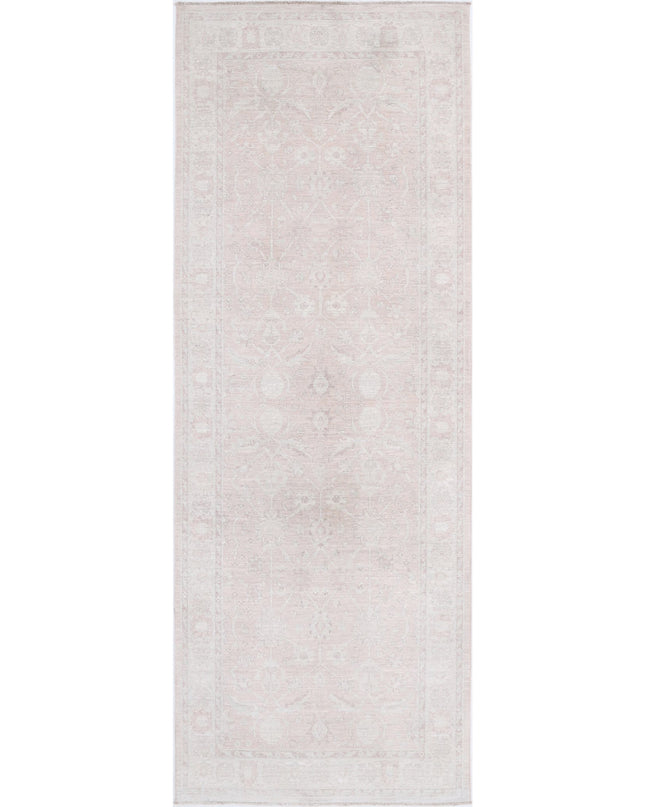 Serenity 3' 7" X 10' 1" Hand Knotted Wool Rug 3' 7" X 10' 1" (109 X 307) / Ivory / Wool