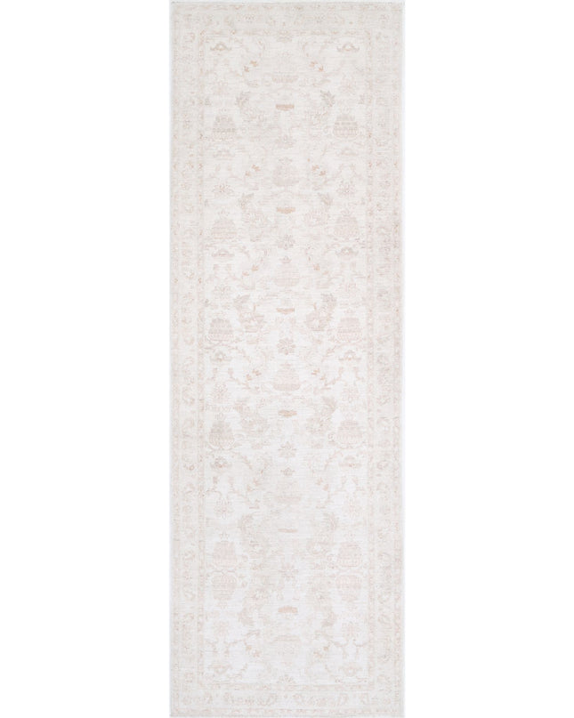 Serenity 4' 2" X 13' 5" Hand Knotted Wool Rug 4' 2" X 13' 5" (127 X 409) / Ivory / Wool