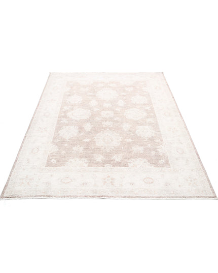 Serenity 5' 0" X 6' 5" Hand Knotted Wool Rug 5' 0" X 6' 5" (152 X 196) / Brown / Wool