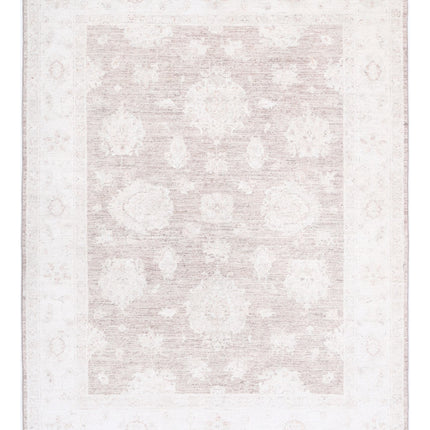 Serenity 5' 0" X 6' 5" Hand Knotted Wool Rug 5' 0" X 6' 5" (152 X 196) / Brown / Wool