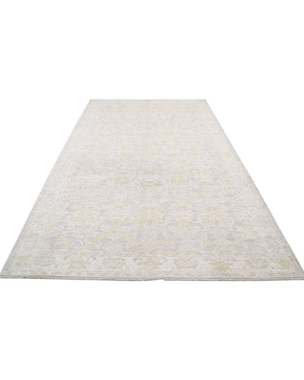 Serenity 6' 3" X 10' 9" Hand Knotted Wool Rug 6' 3" X 10' 9" (191 X 328) / Grey / Wool