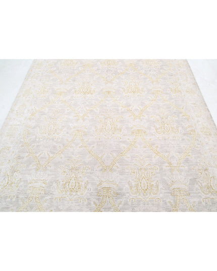 Serenity 6' 3" X 10' 9" Hand Knotted Wool Rug 6' 3" X 10' 9" (191 X 328) / Grey / Wool