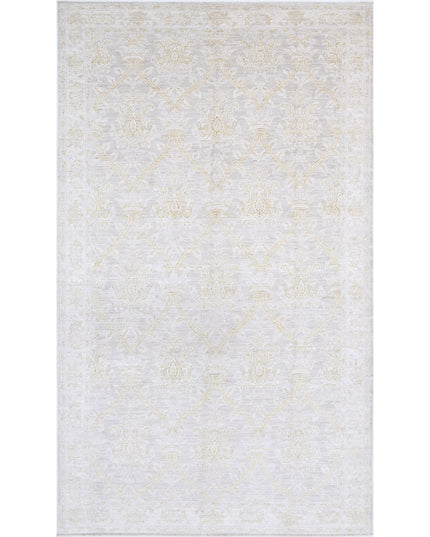Serenity 6' 3" X 10' 9" Hand Knotted Wool Rug 6' 3" X 10' 9" (191 X 328) / Grey / Wool