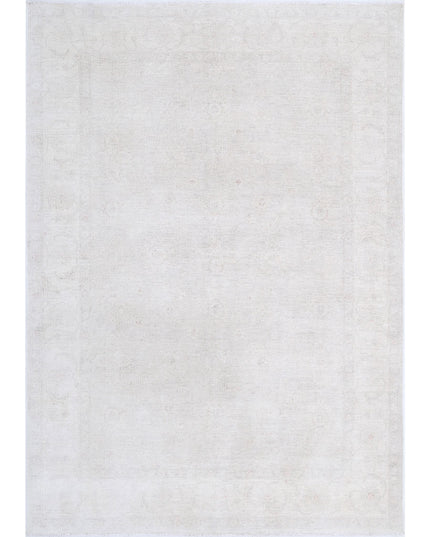 Serenity 5' 11" X 8' 4" Hand Knotted Wool Rug 5' 11" X 8' 4" (180 X 254) / Ivory / Wool