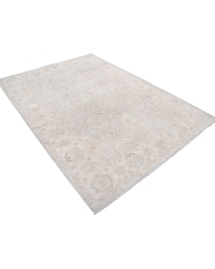 Serenity 6' 0" X 8' 4" Hand Knotted Wool Rug 6' 0" X 8' 4" (183 X 254) / Grey / Wool
