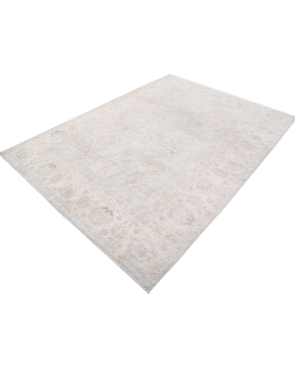 Serenity 6' 0" X 8' 4" Hand Knotted Wool Rug 6' 0" X 8' 4" (183 X 254) / Grey / Wool