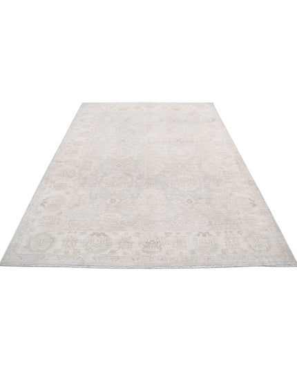 Serenity 6' 0" X 8' 4" Hand Knotted Wool Rug 6' 0" X 8' 4" (183 X 254) / Grey / Wool