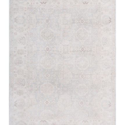 Serenity 6' 0" X 8' 4" Hand Knotted Wool Rug 6' 0" X 8' 4" (183 X 254) / Grey / Wool