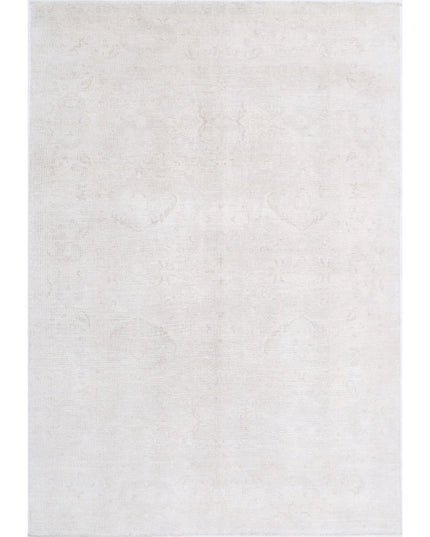 Serenity 5' 11" X 8' 5" Hand Knotted Wool Rug 5' 11" X 8' 5" (180 X 257) / Ivory / Wool