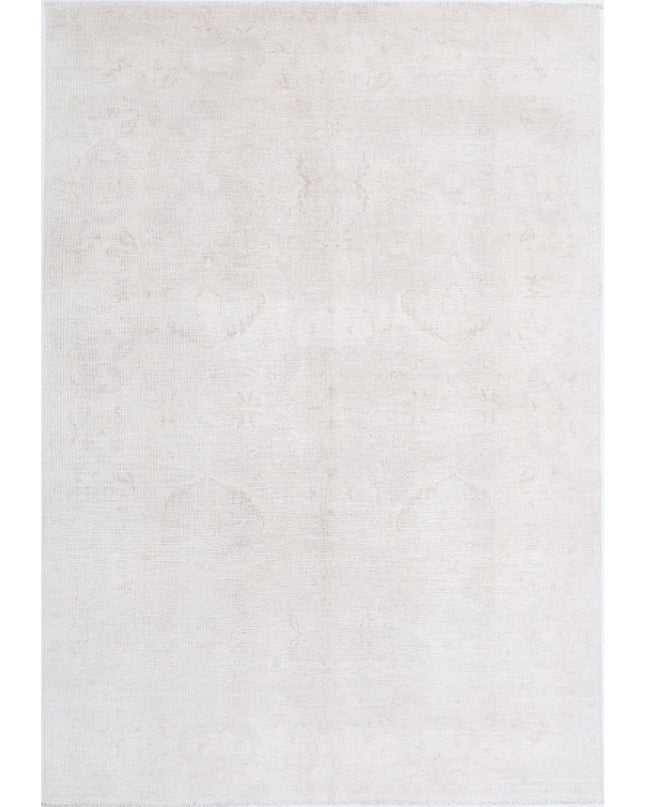 Serenity 5' 11" X 8' 5" Hand Knotted Wool Rug 5' 11" X 8' 5" (180 X 257) / Ivory / Wool