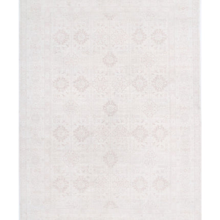 Serenity 6' 1" X 8' 6" Hand Knotted Wool Rug 6' 1" X 8' 6" (185 X 259) / Ivory / Wool