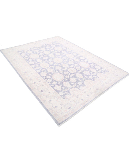 Serenity 6' 4" X 8' 5" Hand Knotted Wool Rug 6' 4" X 8' 5" (193 X 257) / Lilac / Wool