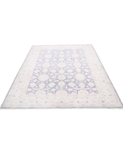 Serenity 6' 4" X 8' 5" Hand Knotted Wool Rug 6' 4" X 8' 5" (193 X 257) / Lilac / Wool