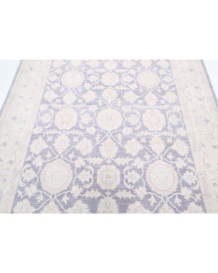 Serenity 6' 4" X 8' 5" Hand Knotted Wool Rug 6' 4" X 8' 5" (193 X 257) / Lilac / Wool