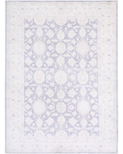 Serenity 6' 4" X 8' 5" Hand Knotted Wool Rug 6' 4" X 8' 5" (193 X 257) / Lilac / Wool